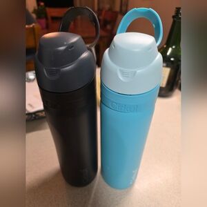 Cirkul Black and Blue Water Bottles